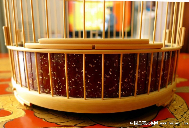 天津王志祥大漆笸箩底柳莺笼